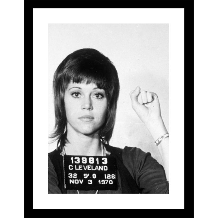 Venice Beach Collections Jane Fonda 1970 Mugshot 14x18 Framed Print